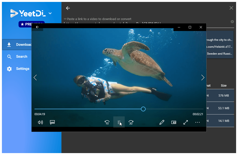 Play your favorite videos with YeetDL